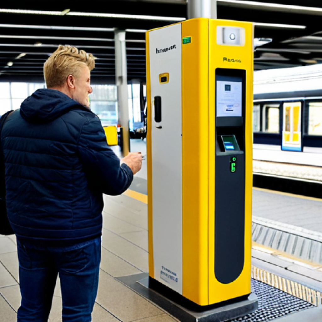 네덜란드 대중교통 이용 가이드 - OV-chipkaart at a Train Station**

"A traveler, fully clothed in casual and modest attire, standing ...