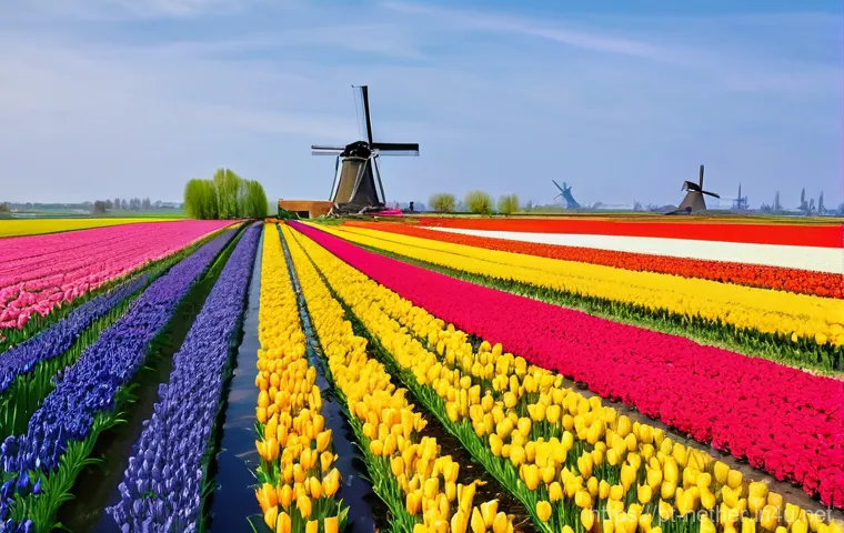 네덜란드에서 캠핑카 여행하는 방법 - **Compact Campervan by a Dutch Canal for Trip Planning**
    A charming, compact campervan, painted ...