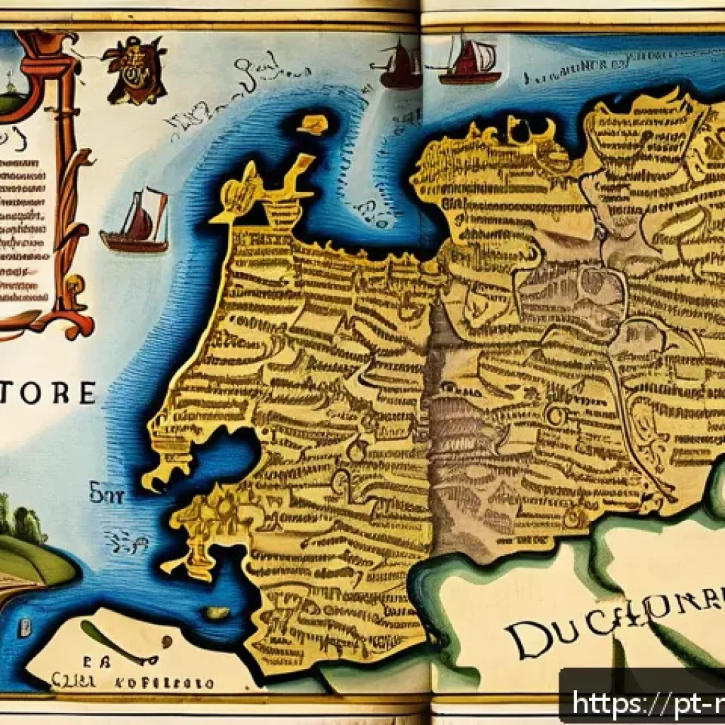 네덜란드와 벨기에의 역사적 관계 - A detailed medieval map-style illustration showing the fragmented territories of the Low Countries d...